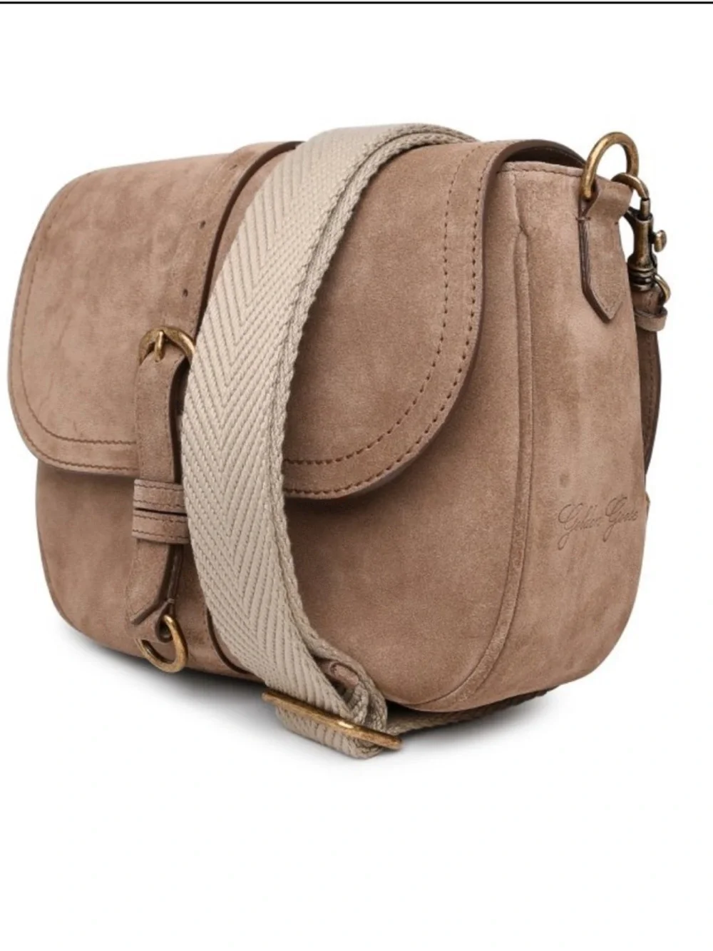 Golden Goose Suede Leather Crossbody Purse
